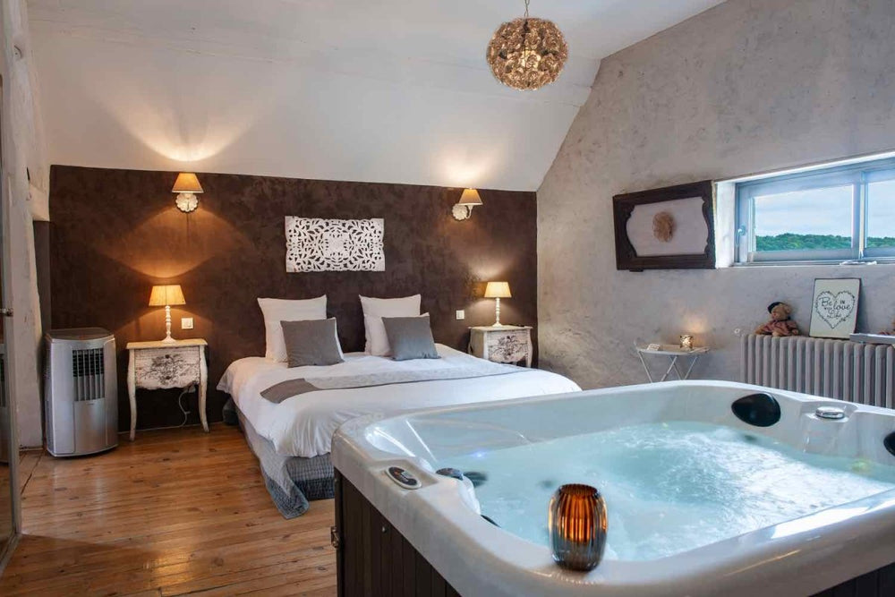 Charme au fil de l'eau - L'élégant - Love’nSpa - weekend en amoureux, love rooms avec spa ou jacuzzi privatif12 de Charme au fil de l'eau - L'élégant