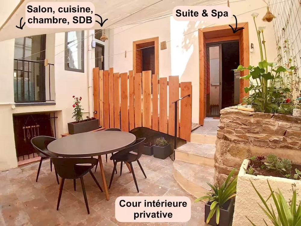 Le Ginkgo Collioure : spa troglodyte - Love’nSpa - weekend en amoureux, love rooms avec spa ou jacuzzi privatif7 de Le Ginkgo Collioure: troglodyte spa