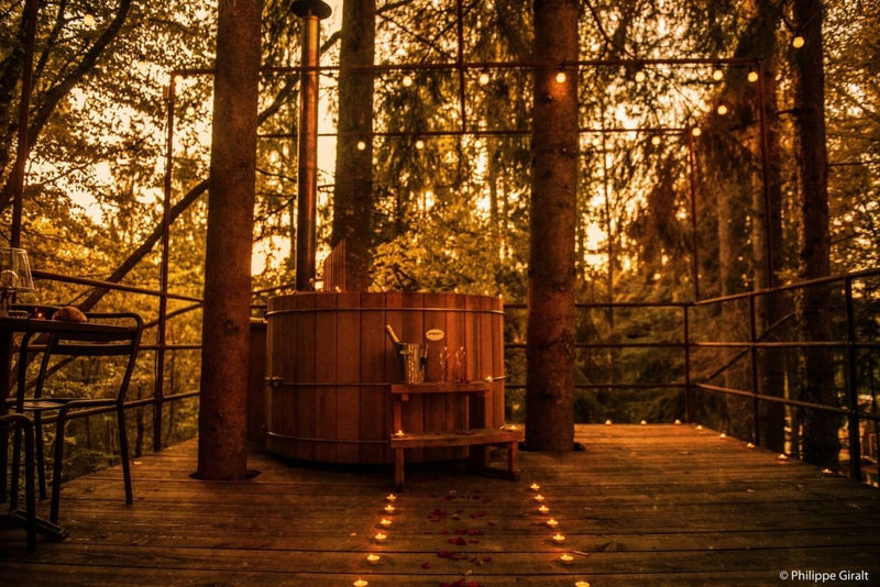 Le Moulin de la Jarousse - Cabane Métal - Love’nSpa - weekend en amoureux, love rooms avec spa ou jacuzzi privatif2 de Le Moulin de la Jarousse - Cabane Métal