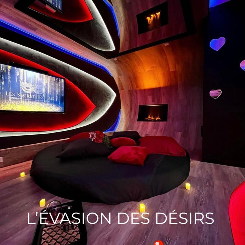 Les Secrets Rooms L'EVASION DES DESIRS - Love’nSpa - weekend en amoureux, love rooms avec spa ou jacuzzi privatif1 de Les Secrets Rooms L'EVASION DES DESIRS