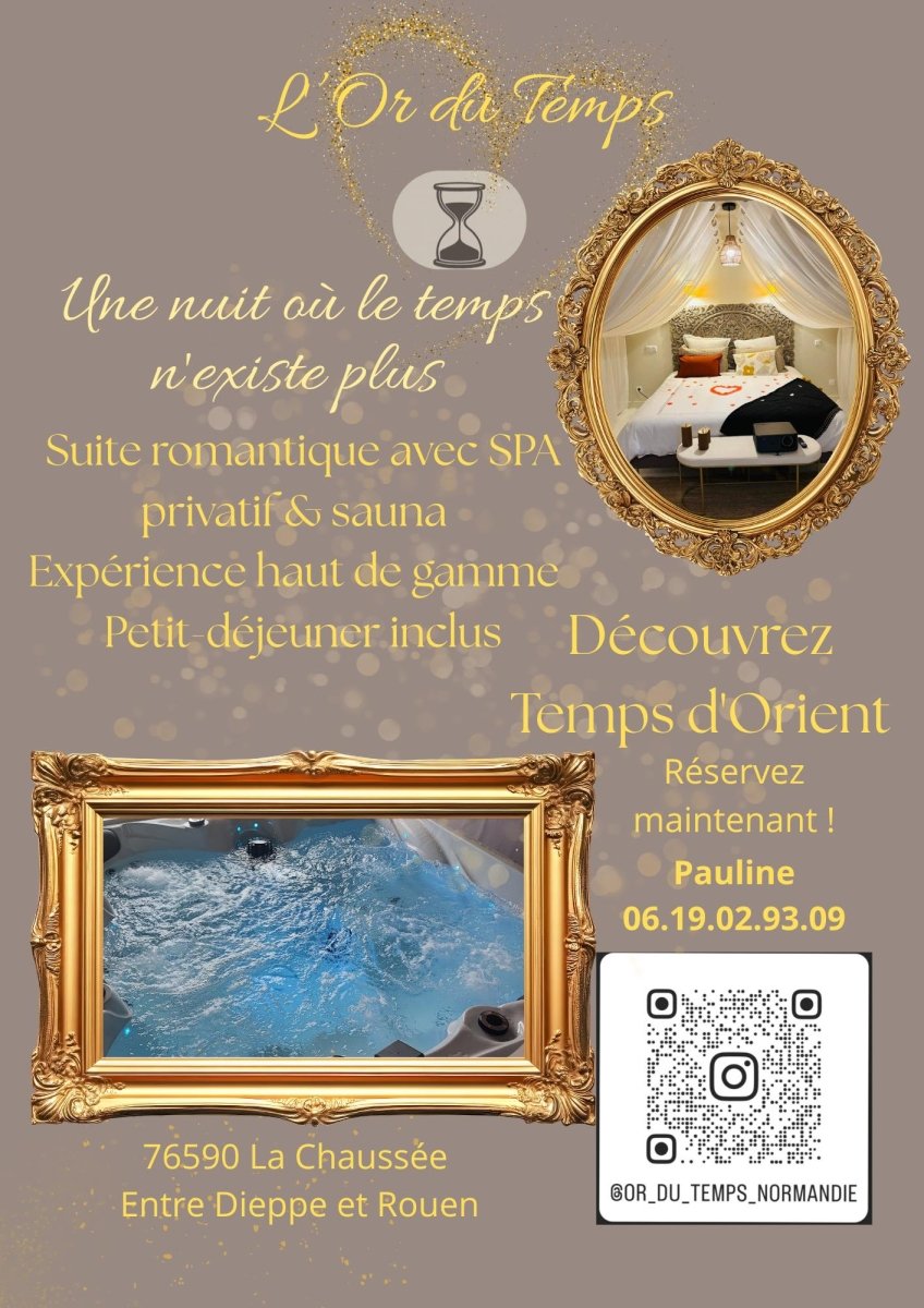 L'Or du Temps - Temps d'Orient - Normandie - Love’nSpa - weekend en amoureux, love rooms avec spa ou jacuzzi privatif24 de L'Or du Temps - Temps d'Orient - Normandie