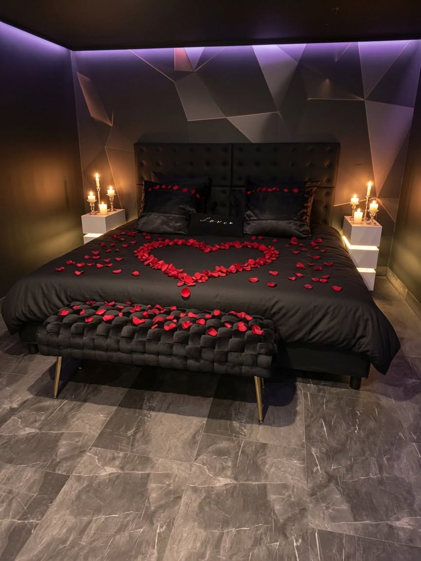 Lit KING SIZE Love room Eros Suite Maison d’émotions et Love Room SPA et Sauna privés à briord — photo 115 de Eros Suite Maison d’émotions et Love Room SPA et Sauna privés