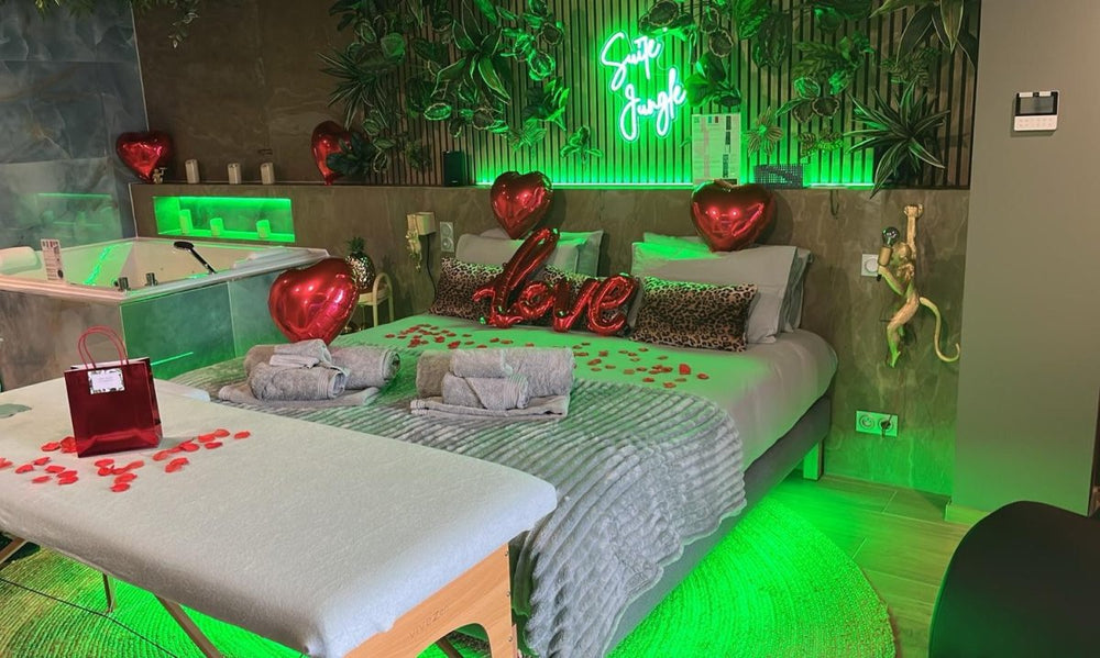 Suite Jungle - Love’nSpa - weekend en amoureux, love rooms avec spa ou jacuzzi privatif14 de Suite Jungle