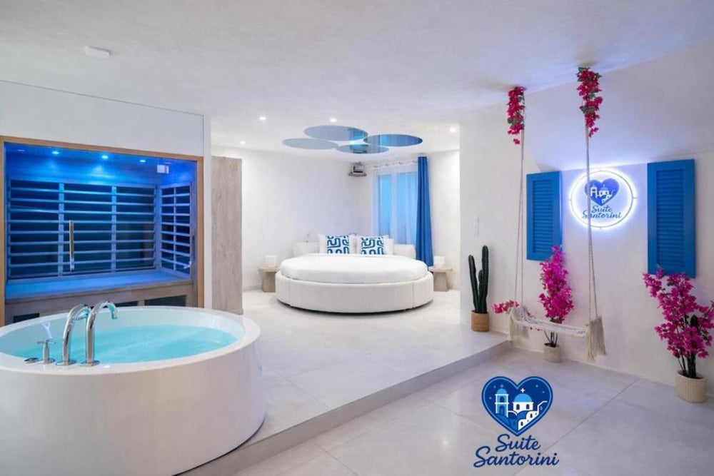 Suite Santorini - Love’nSpa - weekend en amoureux, love rooms avec spa ou jacuzzi privatif1 de Suite Santorini