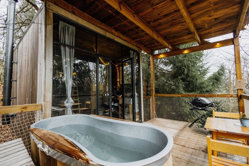 Sweet avec Bain Nordique - Love’nSpa - weekend en amoureux, love rooms avec spa ou jacuzzi privatif1 de Nutchel Cosy Cabins - Sweet avec Bain Nordique