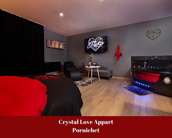 Crystal Love Appart - Love’nSpa - weekend en amoureux, love rooms avec spa ou jacuzzi privatif9 de Crystal Love Appart