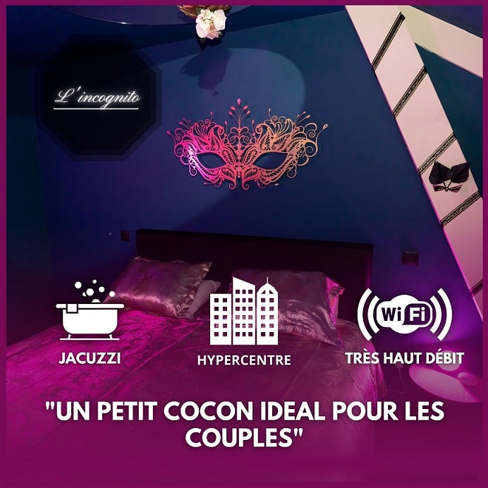 Location chambre avec Spa Jacuzzi privatif pour week end en amoureux Pays de la loire Love’nSpa - Le Saumur Tranquille - L'incognito5 de Le Saumur Tranquille - L'incognito
