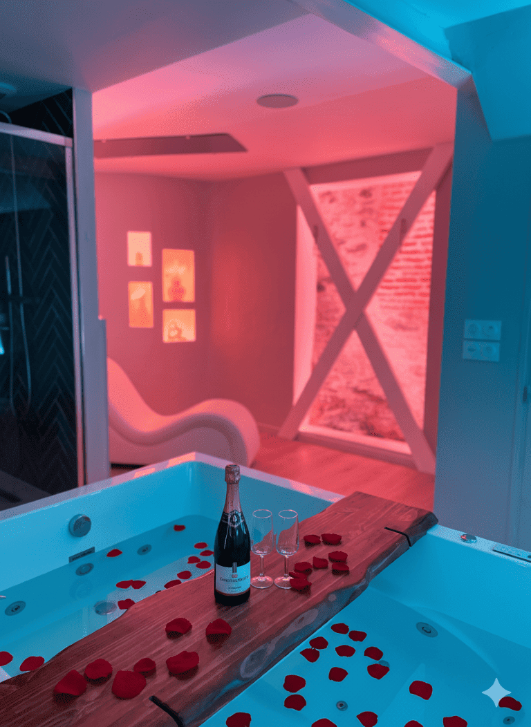 À la folie Loft&Spa romantique avec jacuzzi - Love’nSpa - weekend en amoureux, love rooms avec spa ou jacuzzi privatif1 de À la folie Loft&Spa romantique avec jacuzzi
