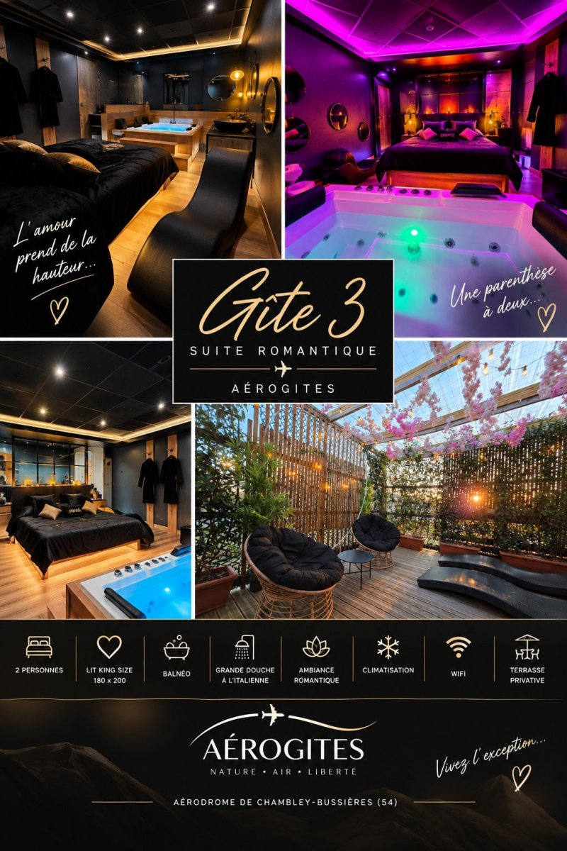 Aérogites Chambley - Love’nSpa - weekend en amoureux, love rooms avec spa ou jacuzzi privatif6 de Aérogites Chambley
