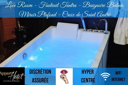 La Maison Coquine - Love Room romantique à Béthune - Love’nSpa - weekend en amoureux, love rooms avec spa ou jacuzzi privatif