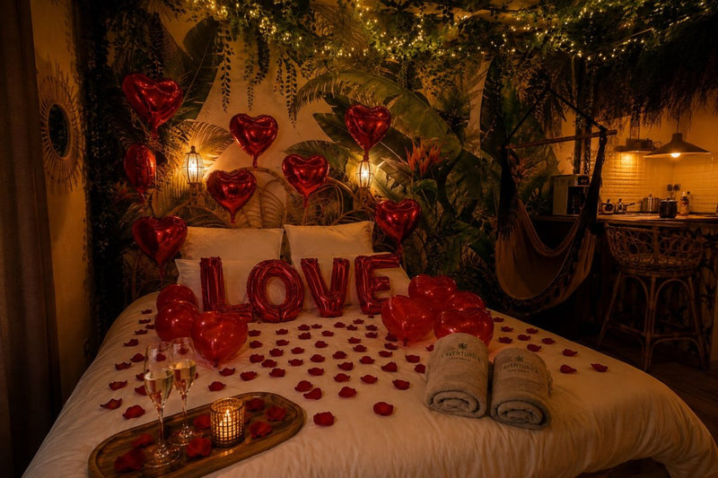 L'aventurier, la jungle - Love’nSpa - weekend en amoureux, love rooms avec spa ou jacuzzi privatif1 de L'aventurier, la jungle
