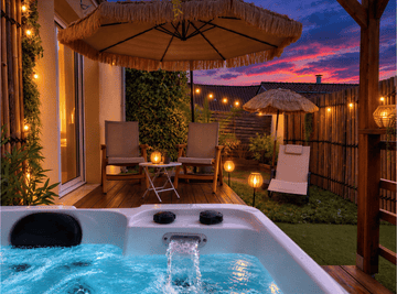 Bambou – Jacuzzi privatif & terrasse tropicale au coucher du soleil