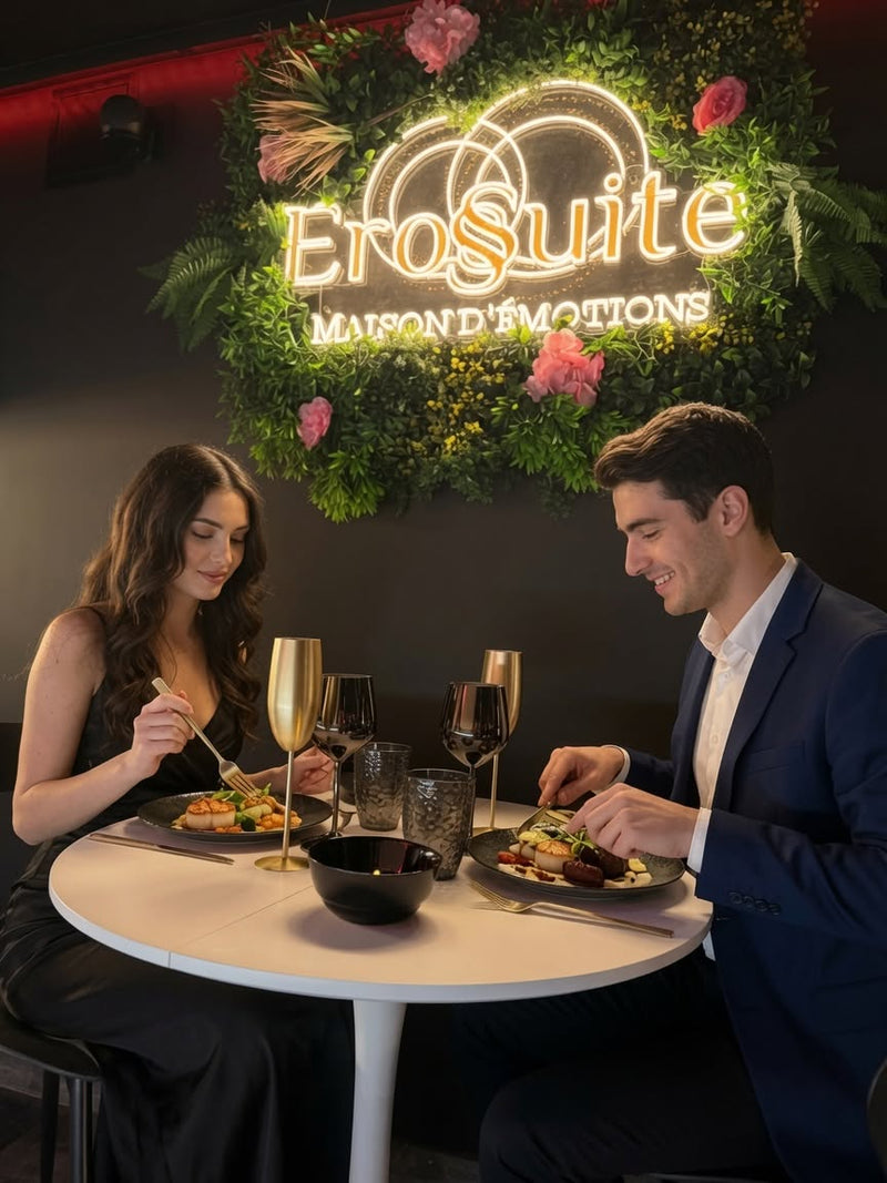 Pour un repas en amoureux Love room Eros Suite Maison d’émotions et Love Room SPA et Sauna privés à briord — photo 53 de Eros Suite Maison d’émotions et Love Room SPA et Sauna privés
