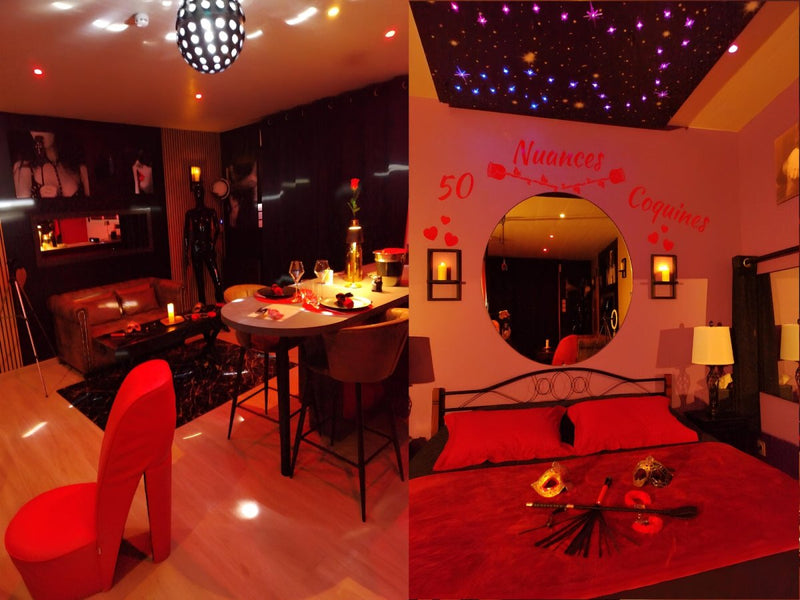 Love - Room, Gîte 4 étoiles, 50 Nuances Romantiques - Love’nSpa - weekend en amoureux, love rooms avec spa ou jacuzzi privatif1 de Love-Room, Gîte 4 étoiles, 50 Nuances Romantiques
