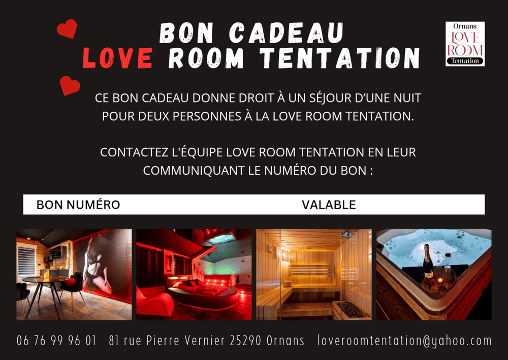 Love Room Tentation - Love’nSpa - weekend en amoureux, love rooms avec spa ou jacuzzi privatif24 de Love Room Tentation
