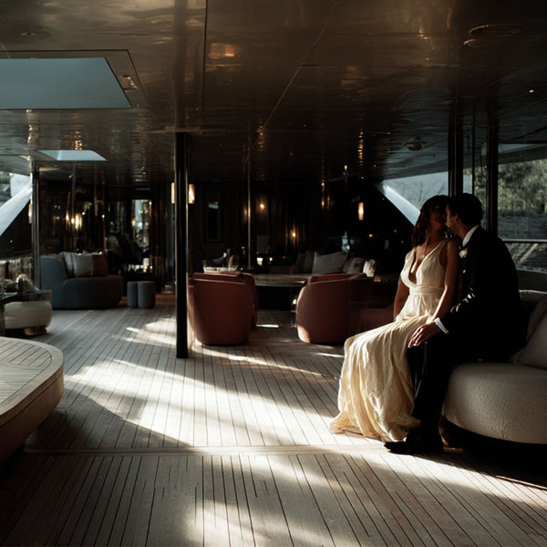 Unusual romantic night in a transparent dome under the stars