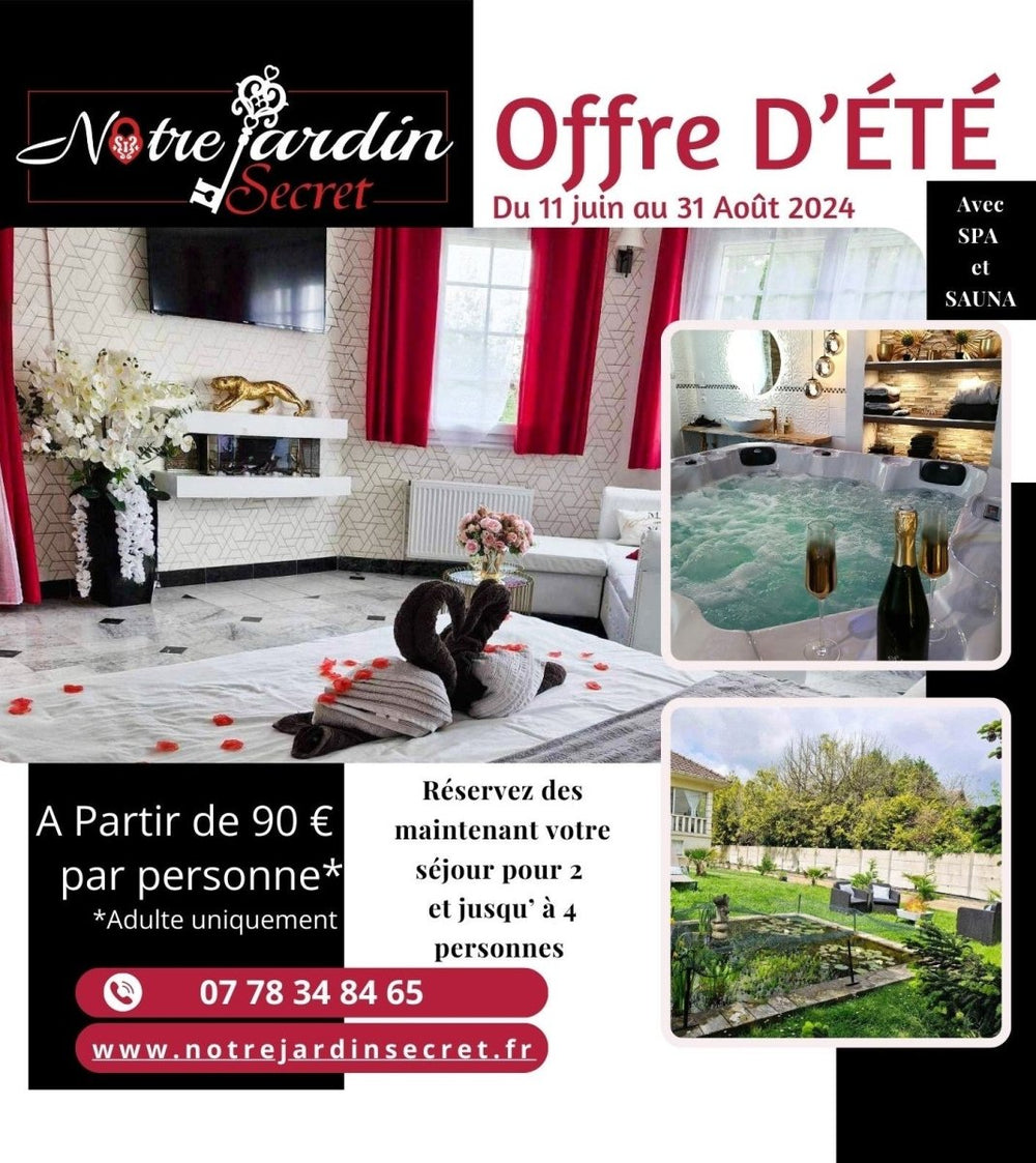 Notre Jardin Secret - Love’nSpa - weekend en amoureux, love rooms avec spa ou jacuzzi privatif3 de Notre Jardin Secret

