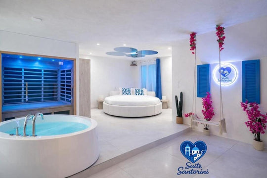 Suite Santorini - Love’nSpa - weekend en amoureux, love rooms avec spa ou jacuzzi privatif